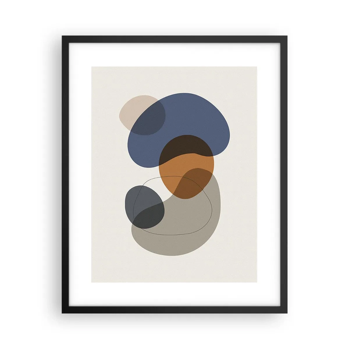 Plakat w czarnej ramie - Krople barw - 40x50 cm