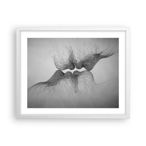 Plakat w białej ramie - Pocałunek wiatru - 50x40 cm