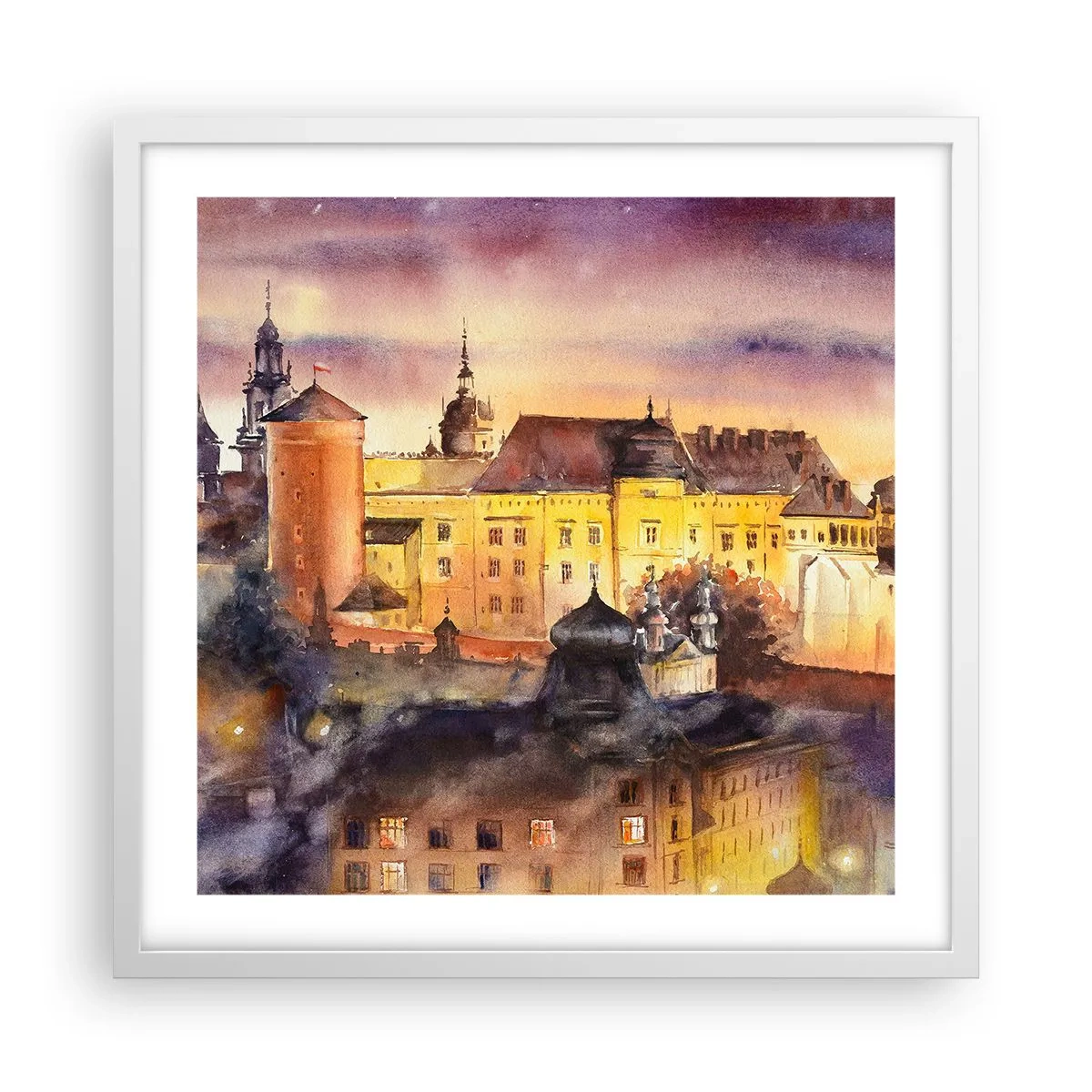 Plakat w białej ramie - Historia i baśń - 50x50 cm