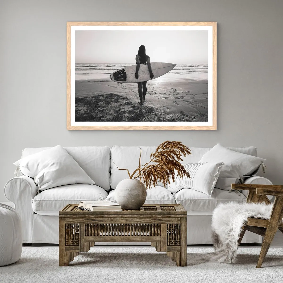 Plakat w ramie jasny dąb - Córka morskiej fali - 91x61 cm