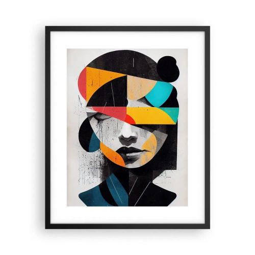 Plakat w czarnej ramie - Portret wewnętrzny wielobarwny - 40x50 cm