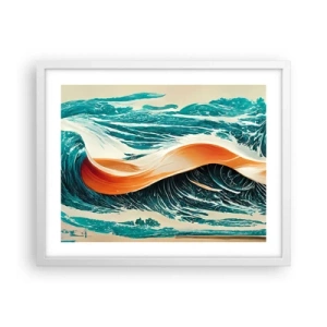 Plakat w białej ramie - Sen surfera - 50x40 cm