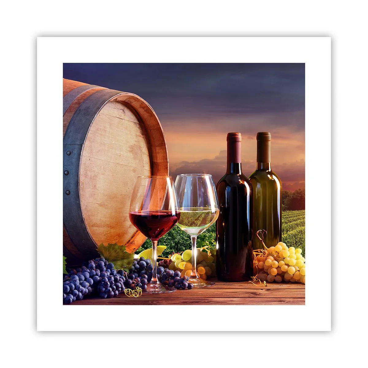 Plakat - Tu życie ma smak - 40x40 cm