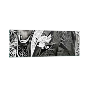 Obraz na szkle - Tylko na pozór szary człowiek - 90x30 cm