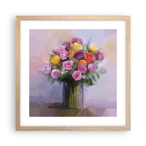 Plakat w ramie jasny dąb - Zatrzymane piękno - 40x40 cm