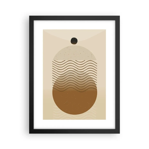 Plakat w czarnej ramie - O pochodzeniu figur geometrycznych - 30x40 cm