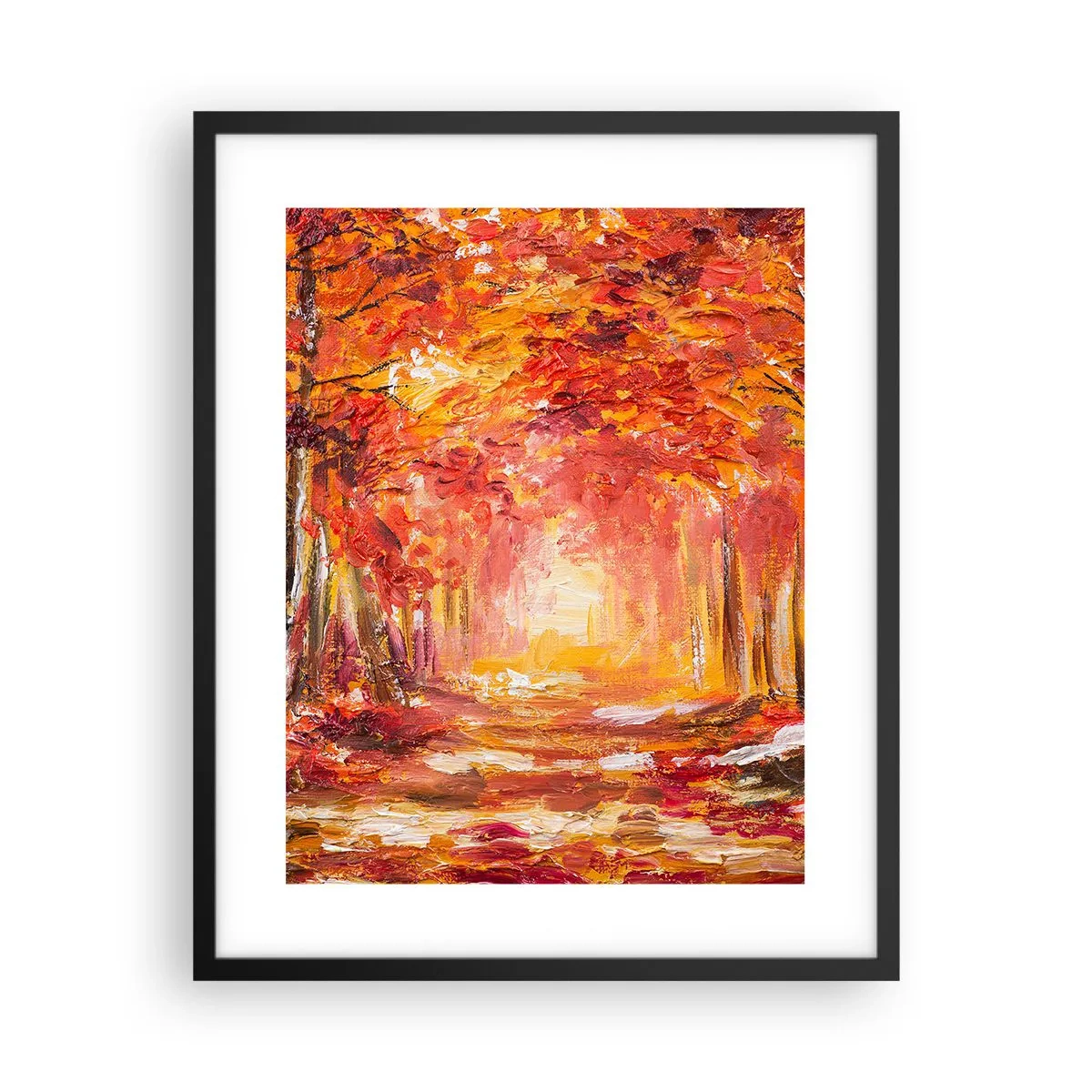 Plakat w czarnej ramie - Miedziany las - 40x50 cm