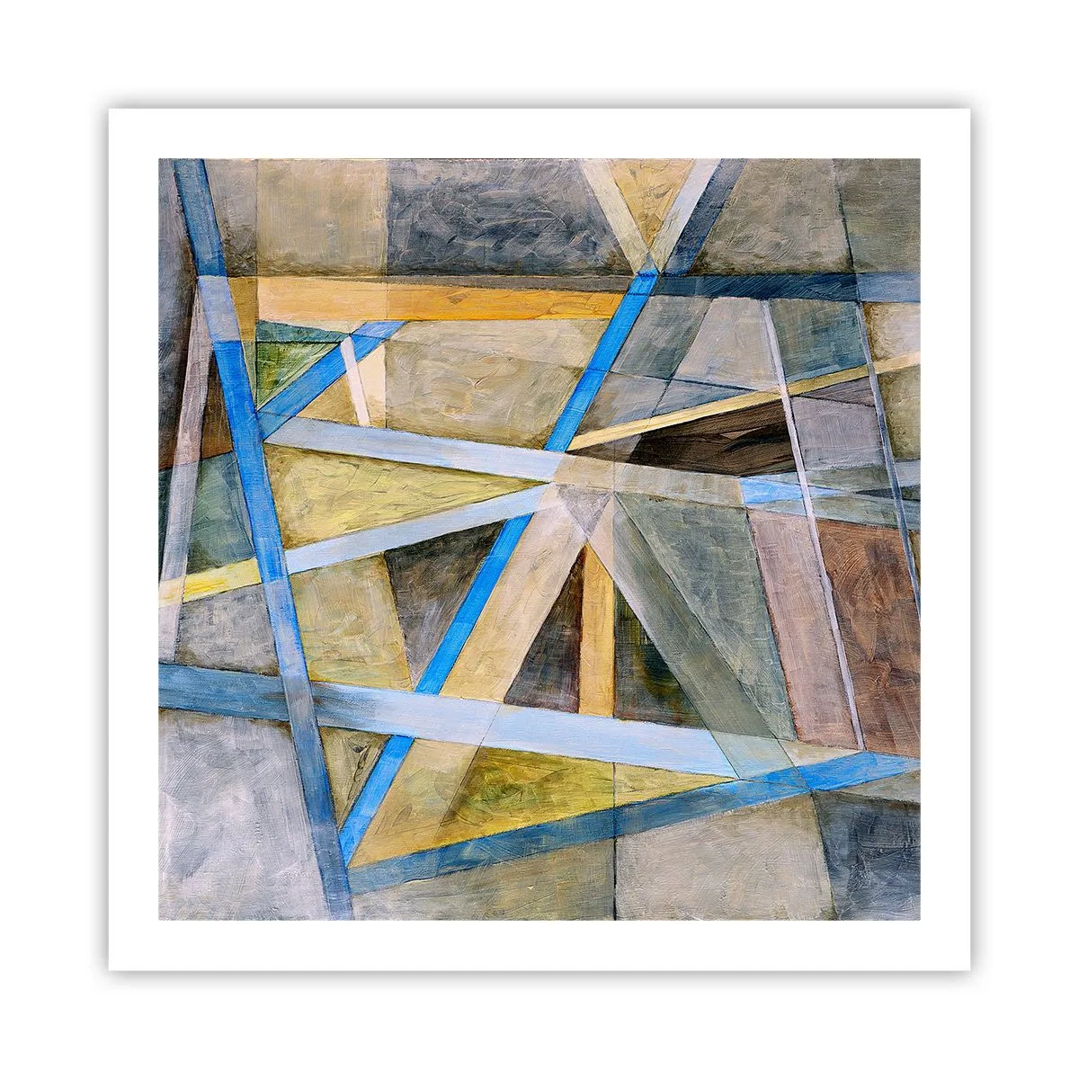Plakat - Na wprost czy na skos? - 60x60 cm