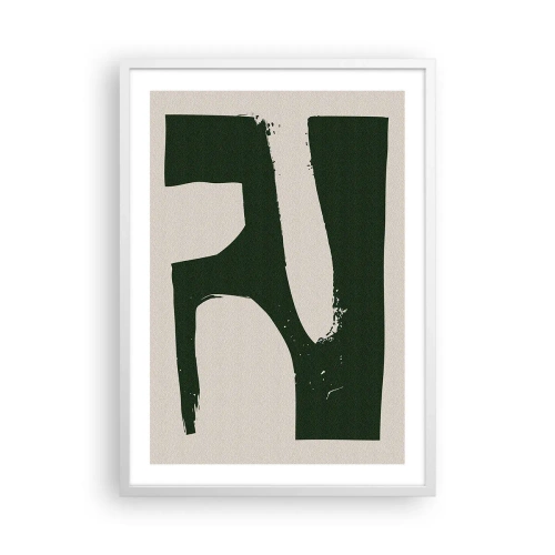 Plakat w białej ramie - Zatoki bieli - 50x70 cm