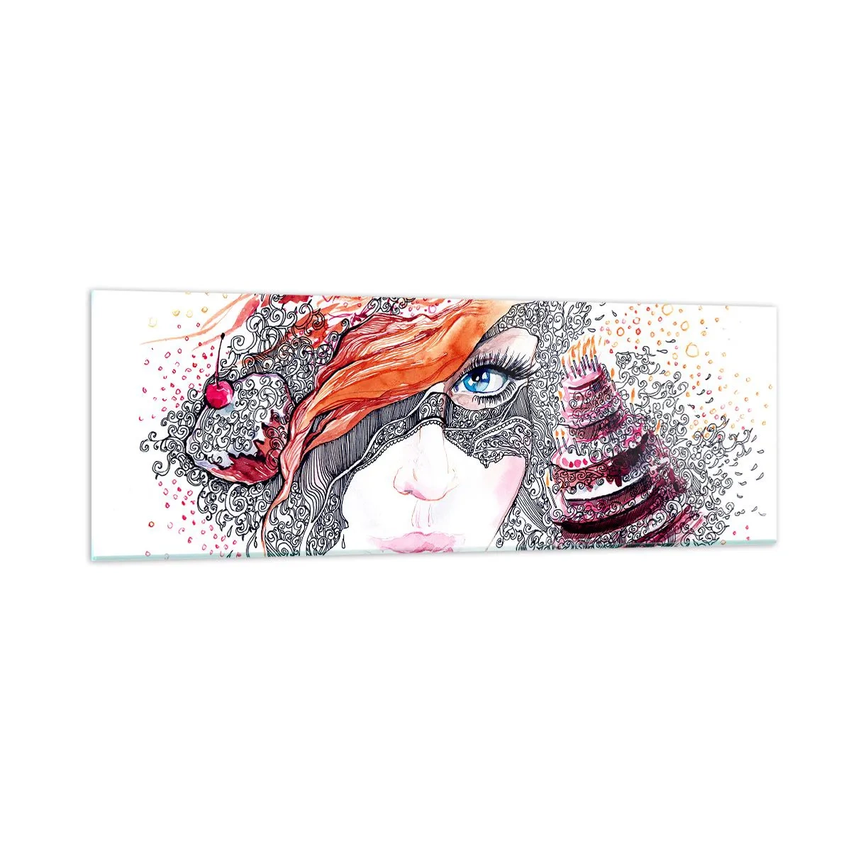 Obraz na szkle - Z nią codziennie jest święto - 90x30 cm