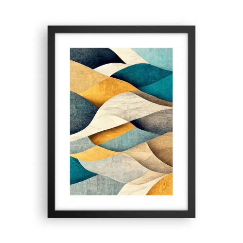 Plakat w czarnej ramie - Rytm i falowanie - 30x40 cm