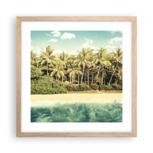 Plakat w ramie jasny dąb - A może tutaj? - 40x40 cm