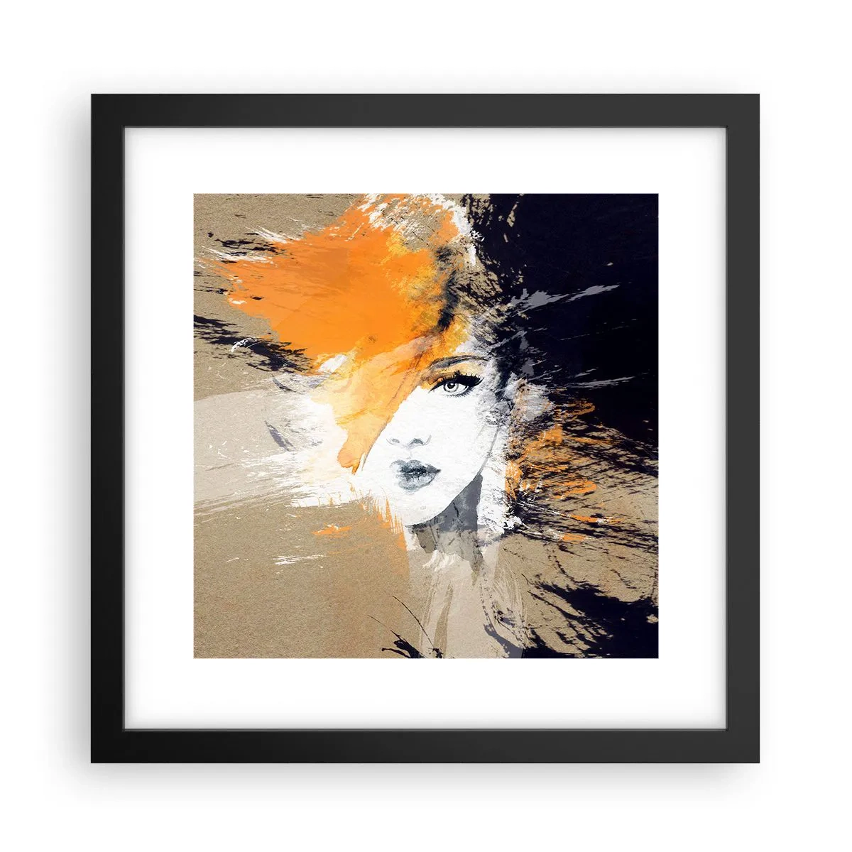 Plakat w czarnej ramie - I staje się światło - 30x30 cm