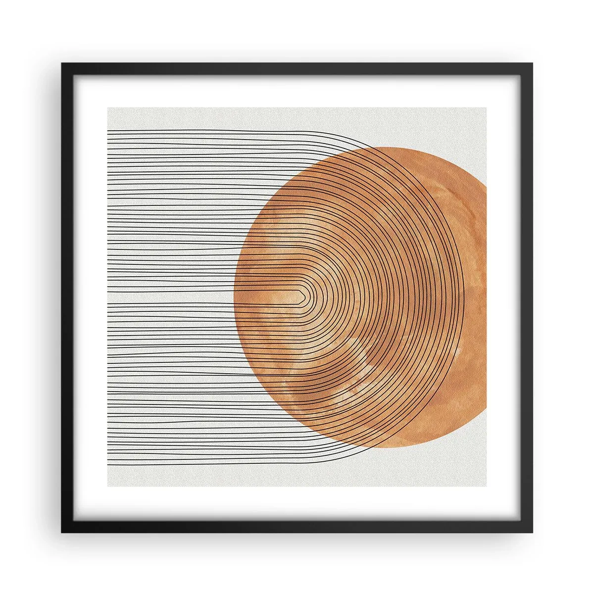 Plakat w czarnej ramie - Kompozycja słoneczna - 50x50 cm