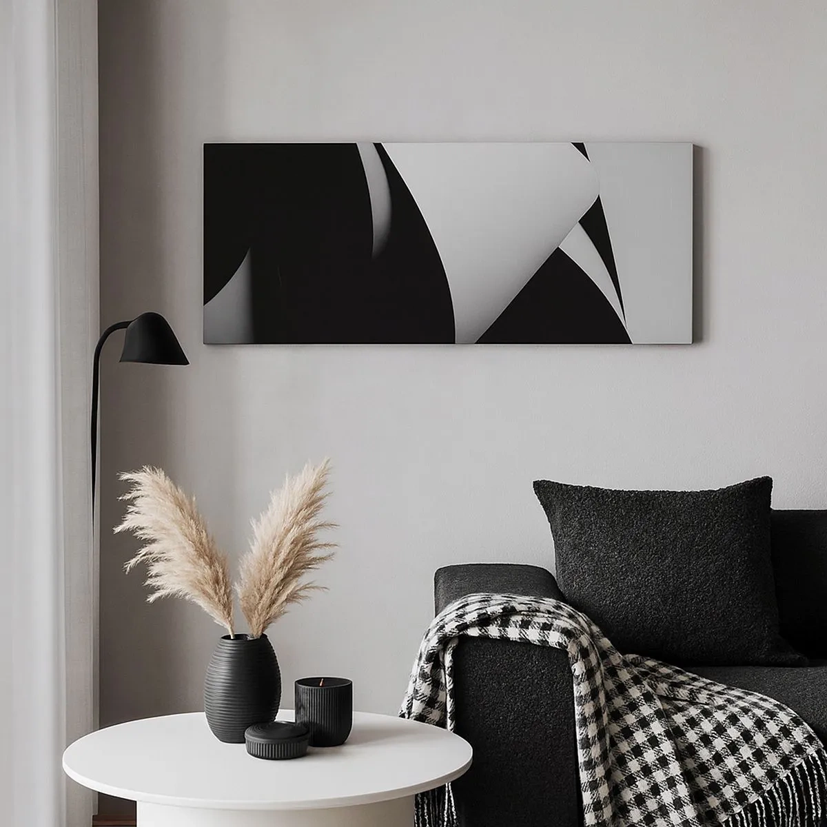 Obraz na płótnie - Płaszczyzny światła z głębi cienia - 100x40 cm