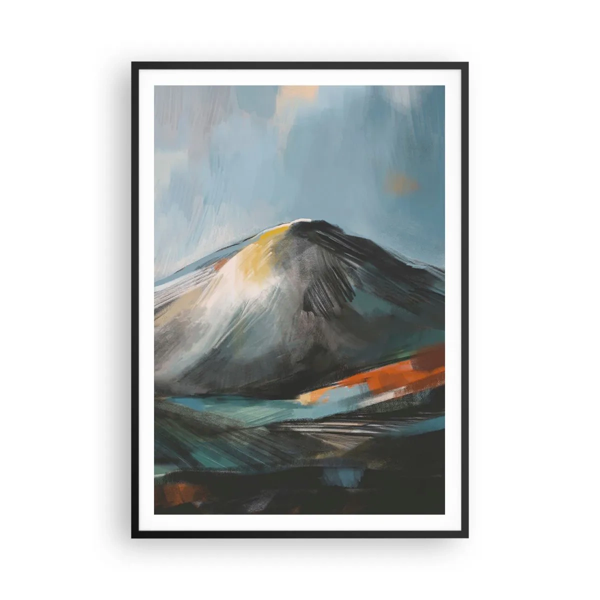 Plakat w czarnej ramie - Surowe i piękne - 70x100 cm