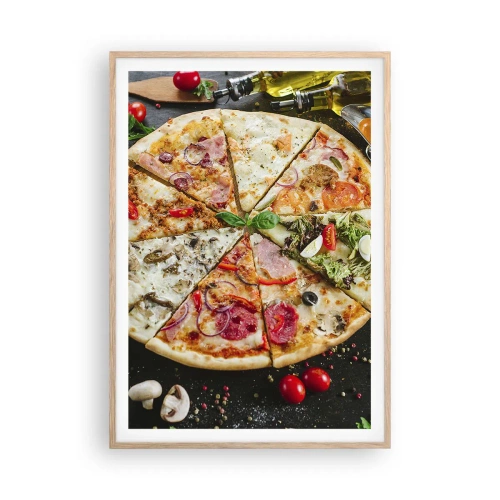Plakat w ramie jasny dąb - Wachlarz smaków - 70x100 cm
