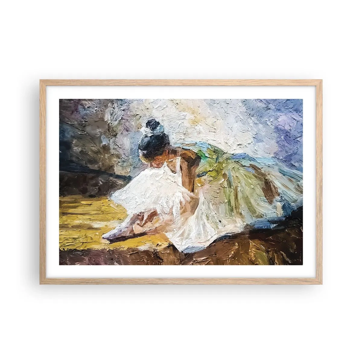 Plakat w ramie jasny dąb - Z obrazu Degasa - 70x50 cm