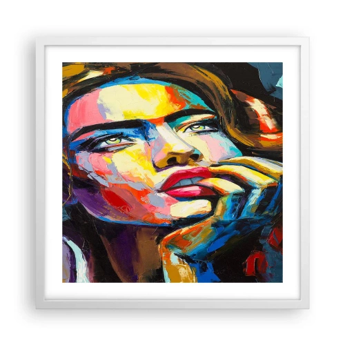Plakat w białej ramie - Marzenia jak ptaki szybują po niebie - 50x50 cm