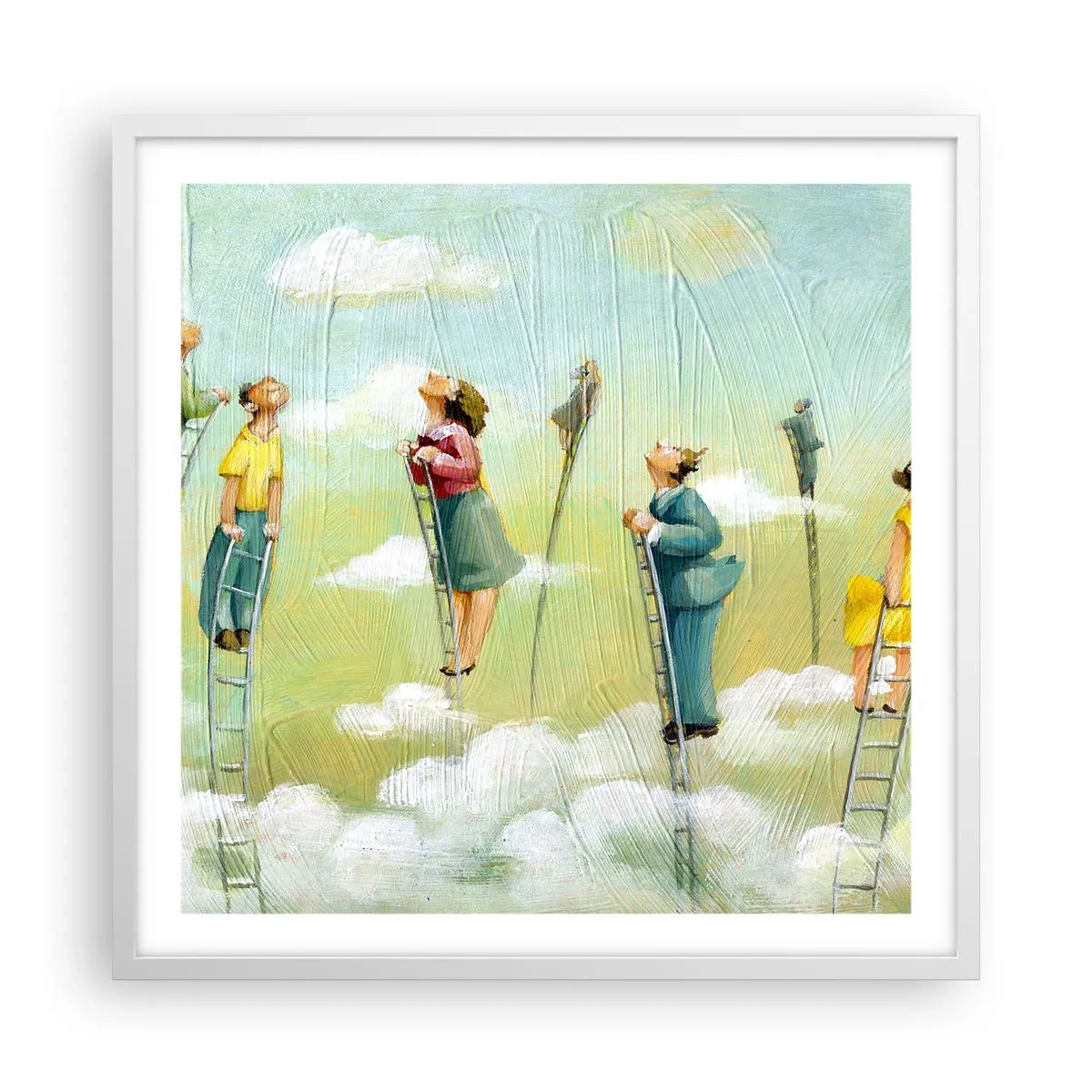 Plakat w białej ramie - Za swoim marzeniem - 60x60 cm