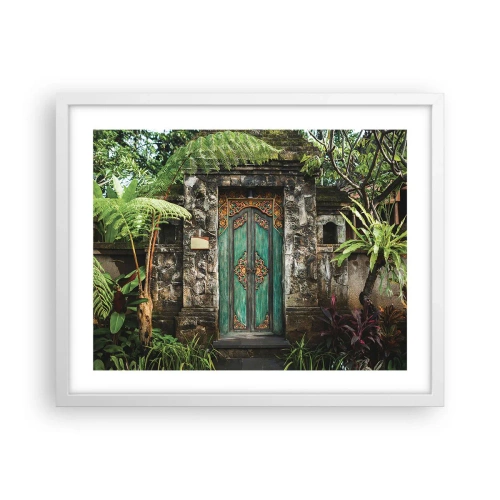 Plakat w białej ramie - Drzwi do egzotycznego świata - 50x40 cm
