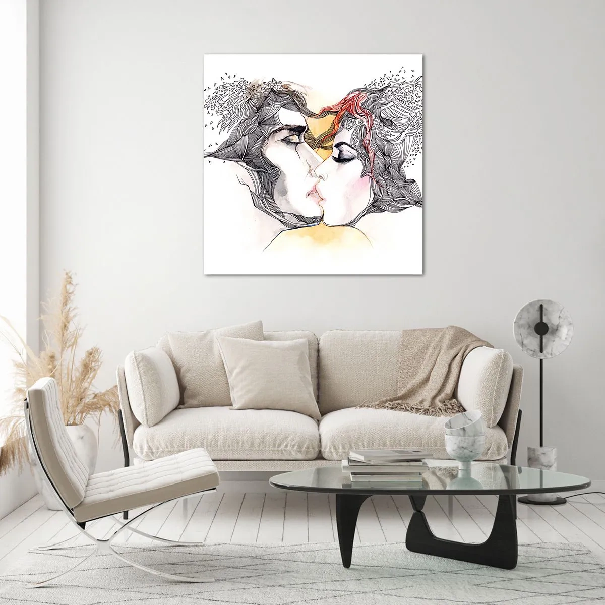 Obraz na szkle - Świat nie istnieje - 50x50 cm