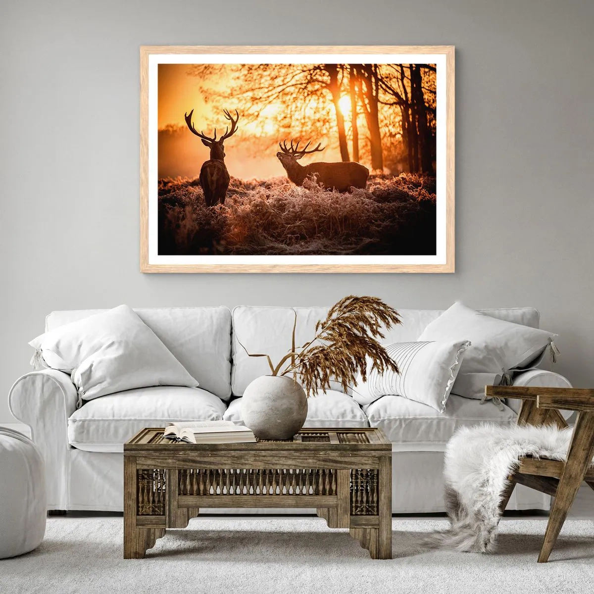Plakat w ramie jasny dąb - Marzenie myśliwego - 40x30 cm