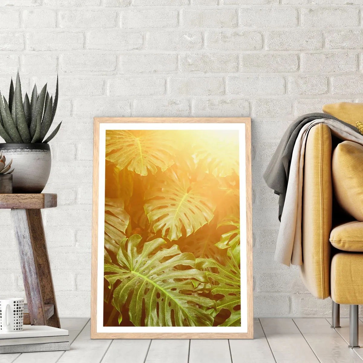 Plakat w ramie jasny dąb - W zieloność wstąpić… - 30x40 cm