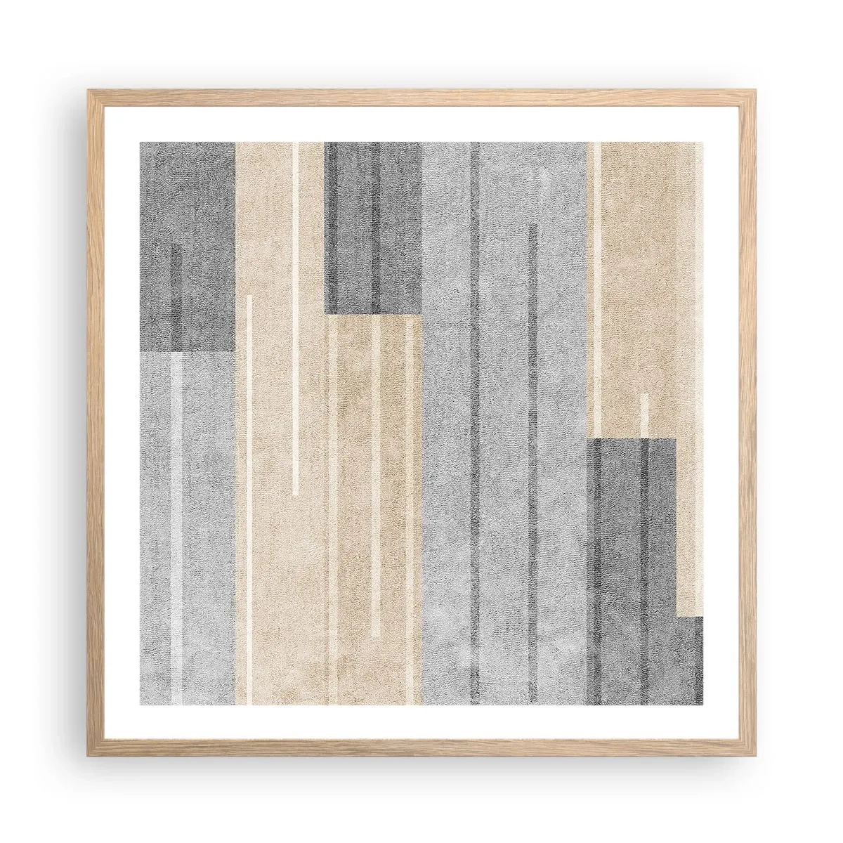 Plakat w ramie jasny dąb - Kompozycja: trzymać pion - 60x60 cm