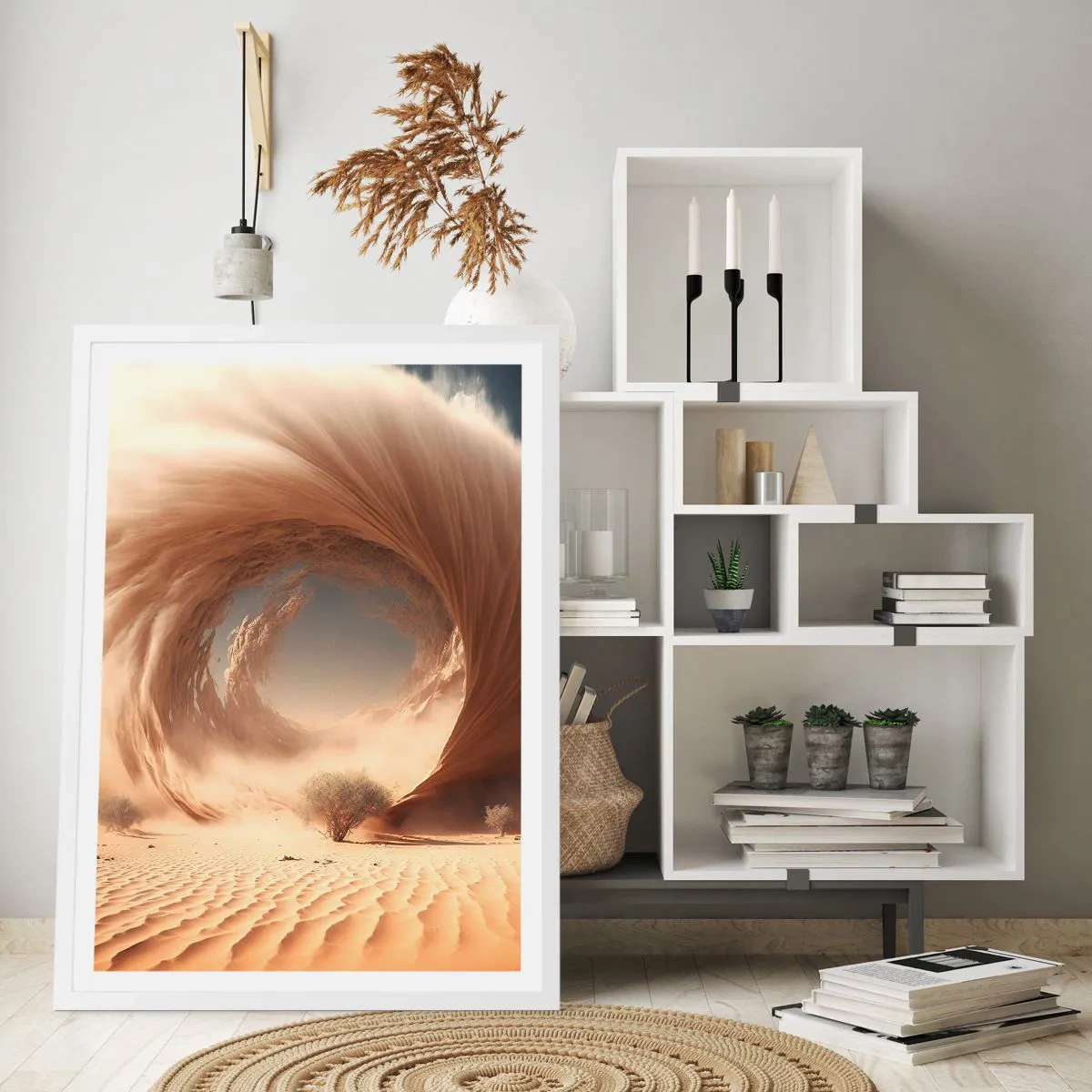 Plakat w białej ramie - Otwarty portal - 30x40 cm