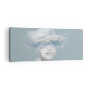 Obraz na płótnie - Z głową w chmurach - 100x40 cm