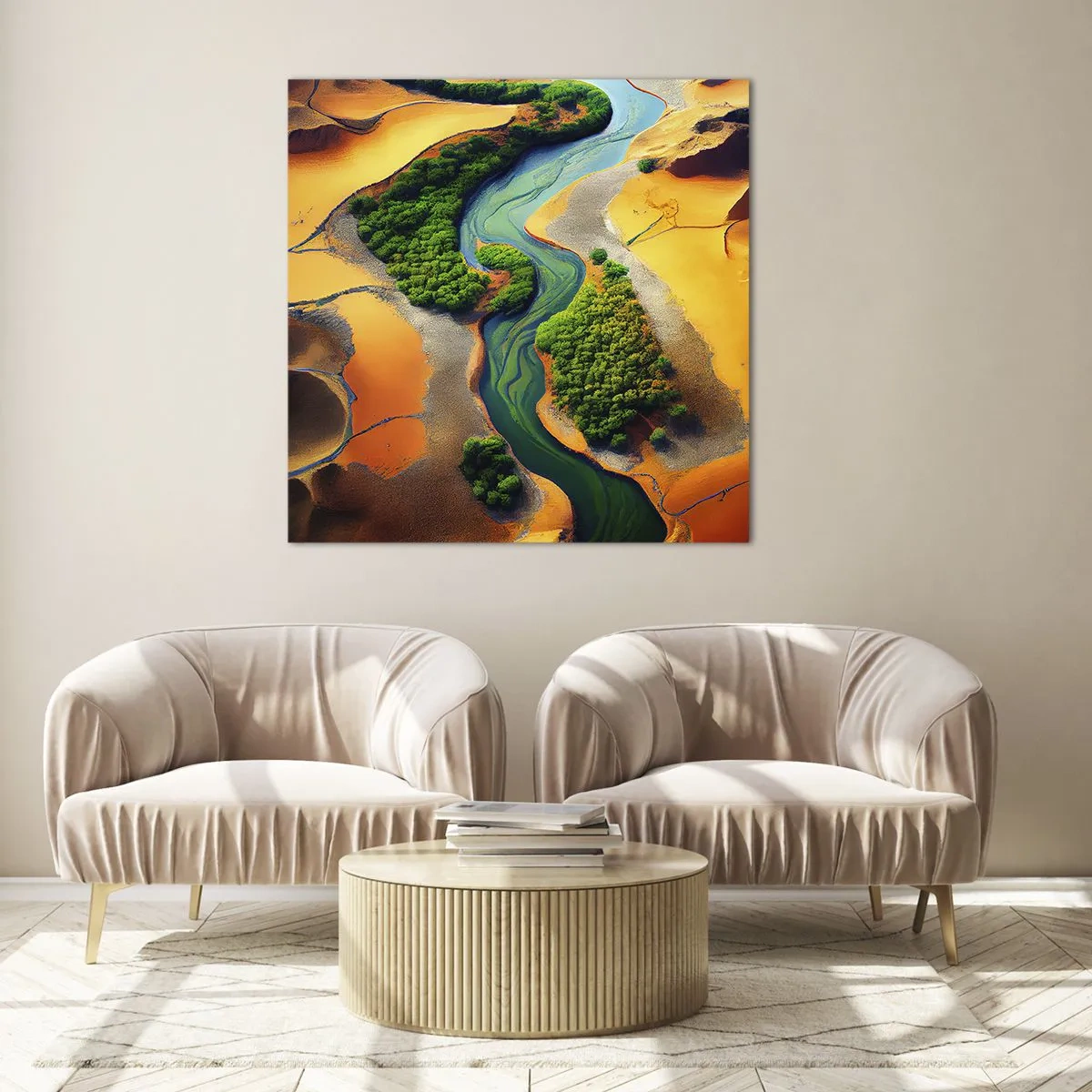 Obraz na szkle - Życiodajna rzeka - 70x70 cm