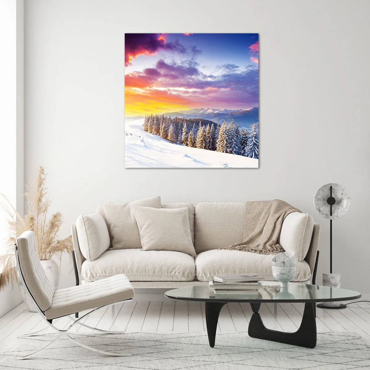 Obraz na szkle - W biały dzień - 70x70 cm