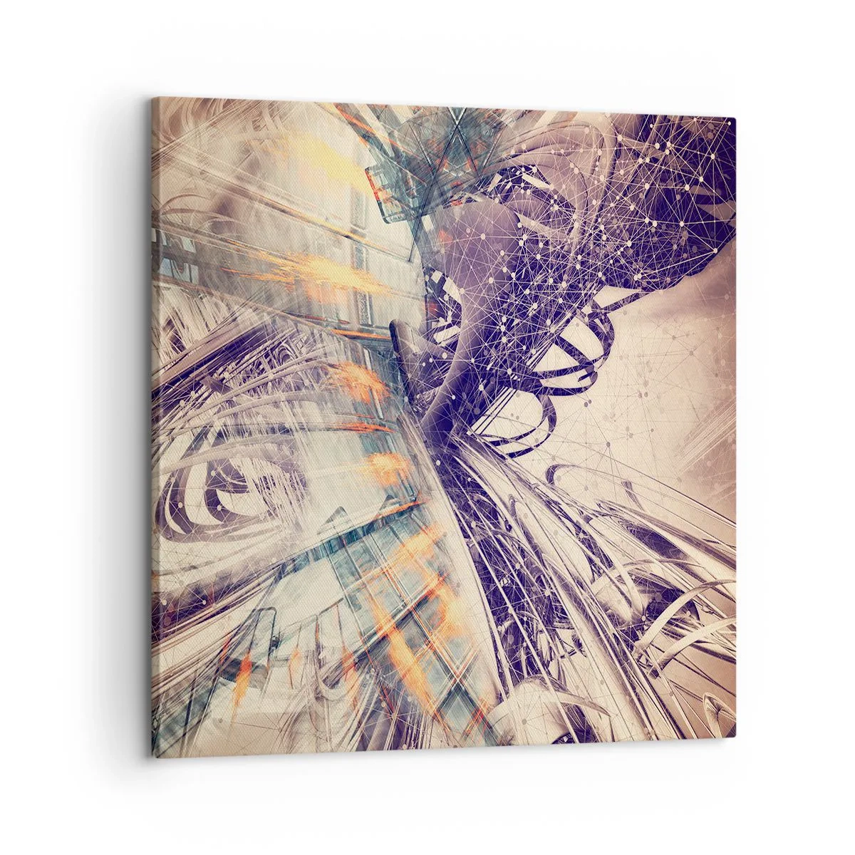 Obraz na płótnie - W wielkim pędzie - 60x60 cm