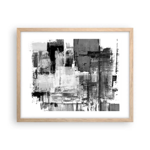 Plakat w ramie jasny dąb - Szare jest piękne - 50x40 cm