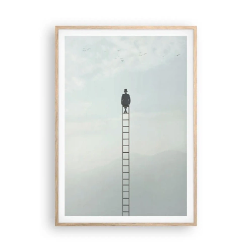 Plakat w ramie jasny dąb - Wznieś się ponadto - 70x100 cm