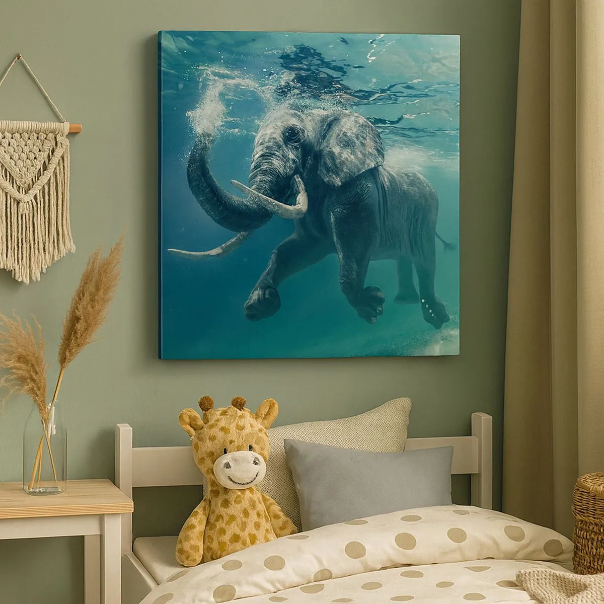 Obraz na płótnie - Wszyscy lubią pływać - 30x30 cm