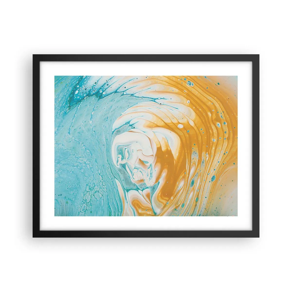 Plakat w czarnej ramie - Pastelowy wir - 50x40 cm
