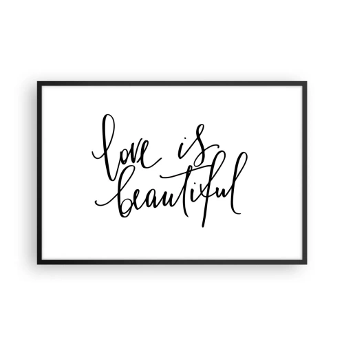 Plakat w czarnej ramie - Czytaj i powtarzaj - 91x61 cm