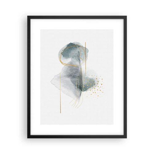 Plakat w czarnej ramie - O związkach szarości i złota - 40x50 cm