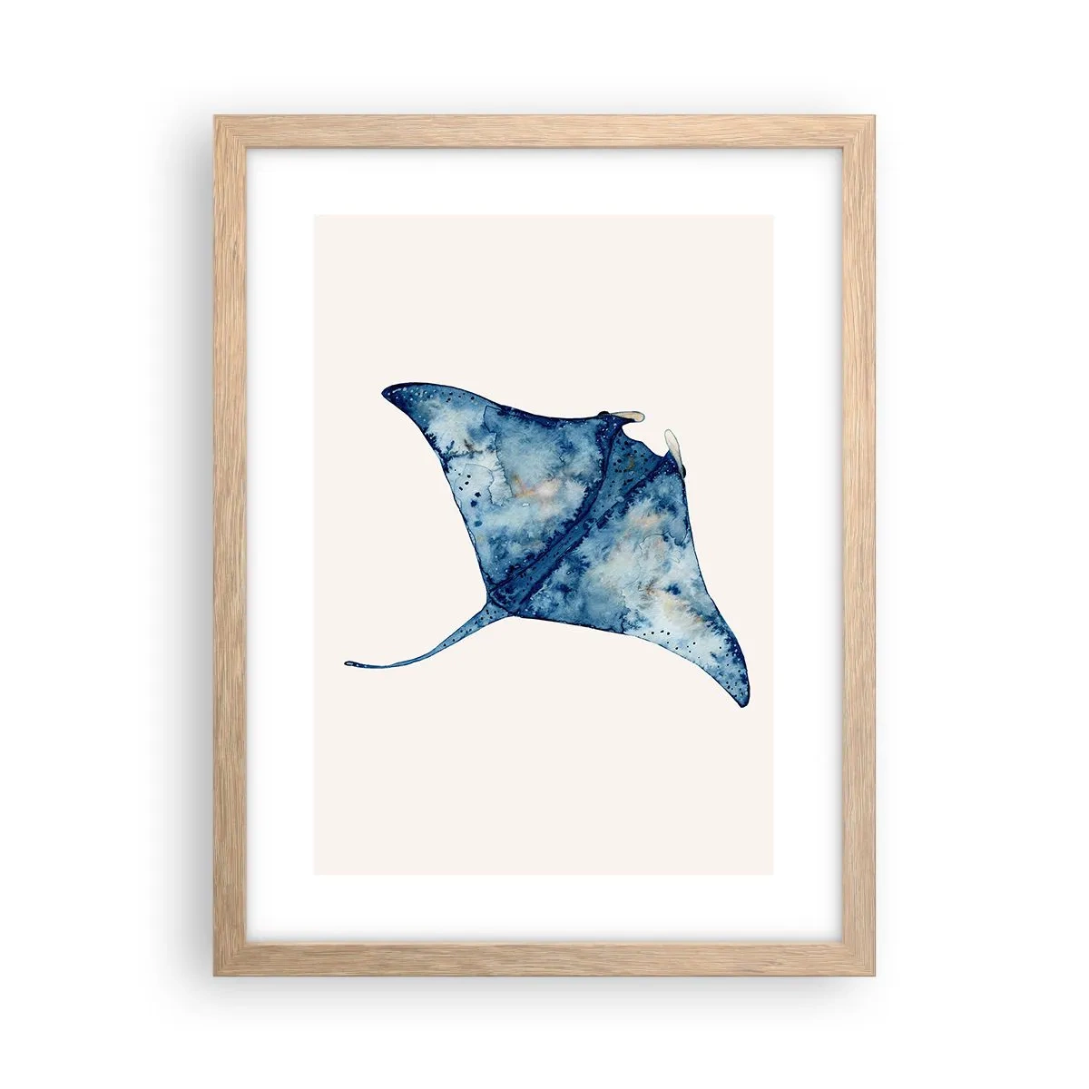 Plakat w ramie jasny dąb - Życie w błękicie - 30x40 cm