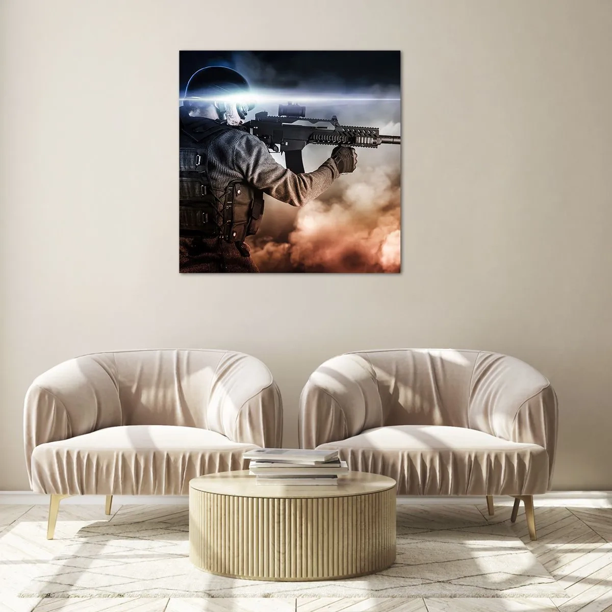 Obraz na szkle - Po prostu bohater - 60x60 cm