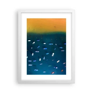 Plakat w białej ramie - Wakacyjna gra - 30x40 cm