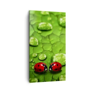 Obraz na płótnie - Spotkanie w zieleni - 45x80 cm