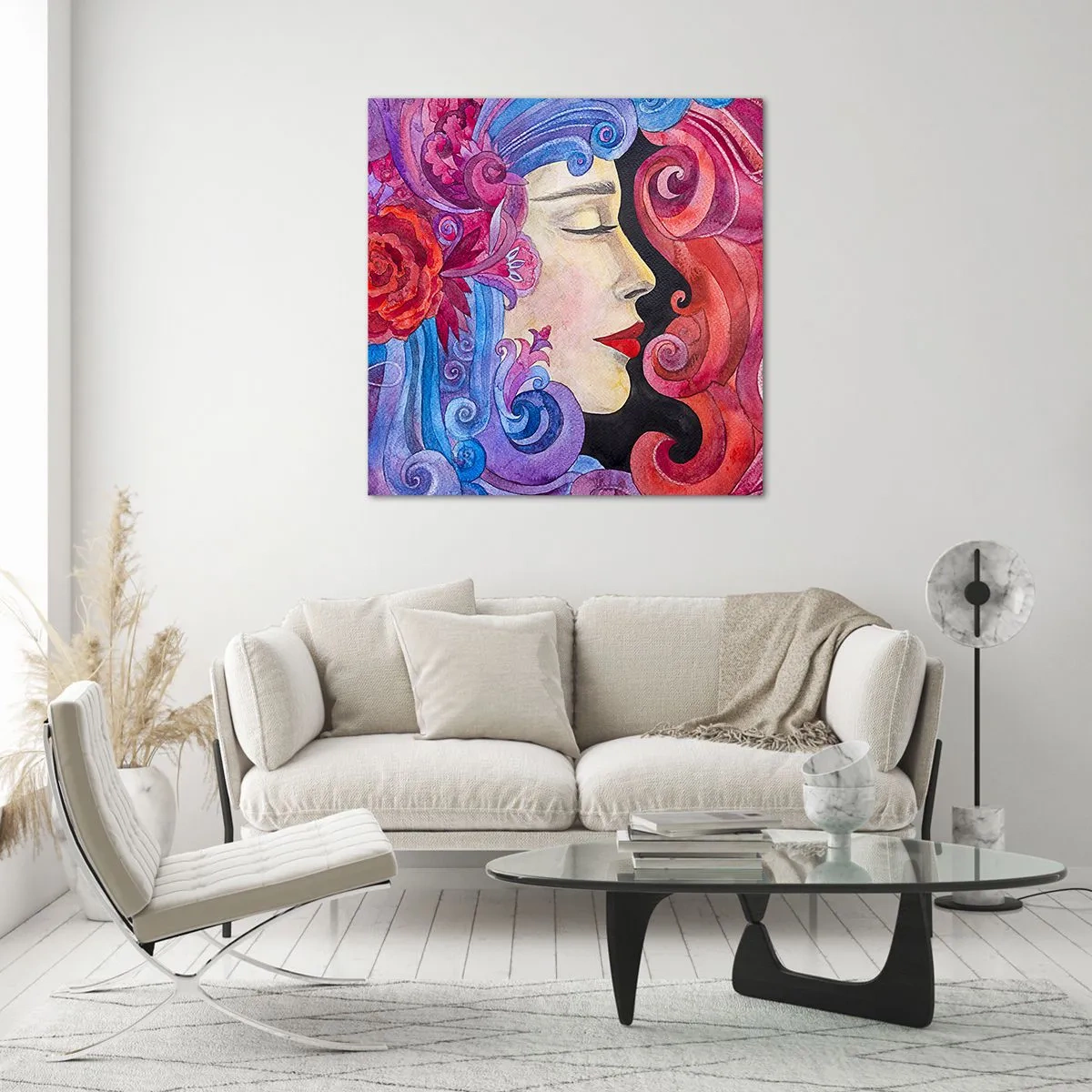 Obraz na szkle - Secesja wciąż żywa - 60x60 cm