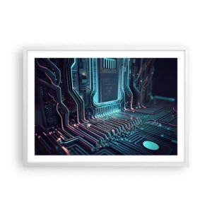 Plakat w białej ramie - Tak sobie myślę… - 70x50 cm