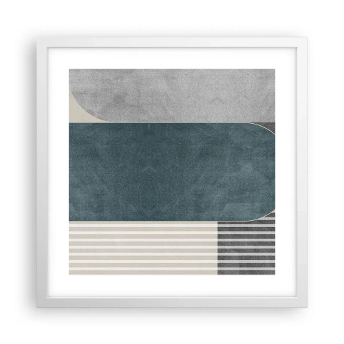 Plakat w białej ramie - Kompozycja na poziomie - 40x40 cm