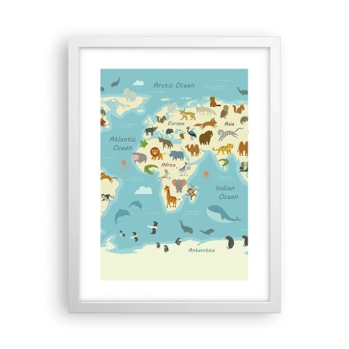 Plakat w białej ramie - Dobrzy sąsiedzi - 30x40 cm