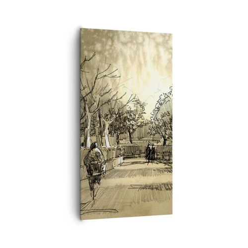 Obraz na płótnie - Piórkiem zatrzymana chwila - 65x120 cm