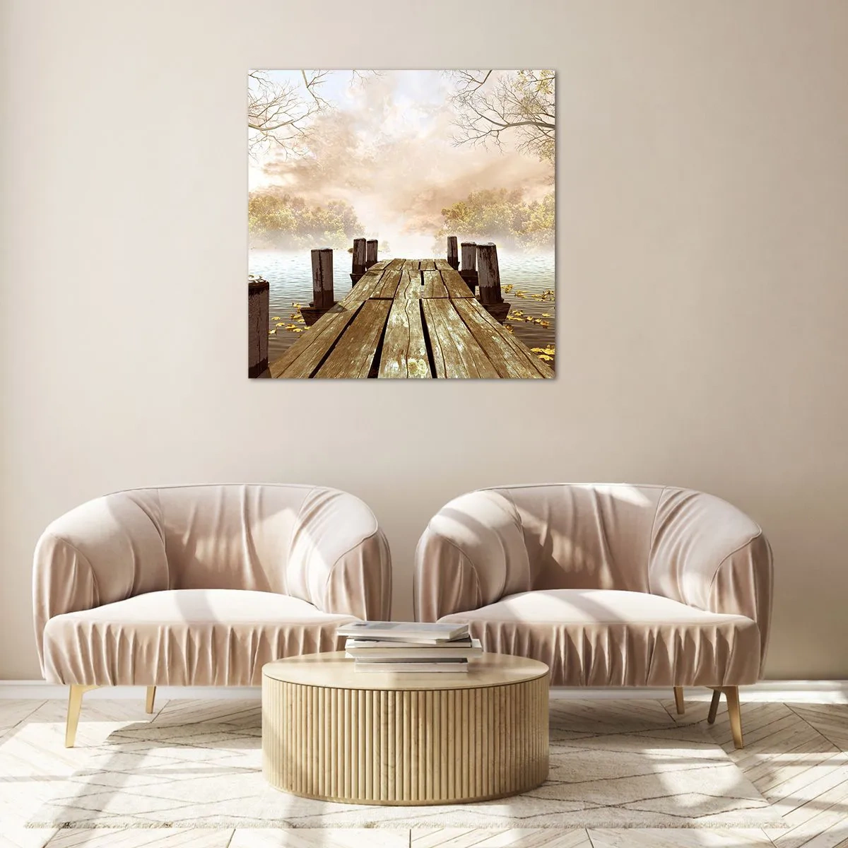 Obraz na szkle - Łagodny smutek jesieni - 70x70 cm